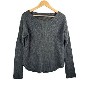 Express wool mohair blend oversized slouchy‎ knit sweater grey sz S